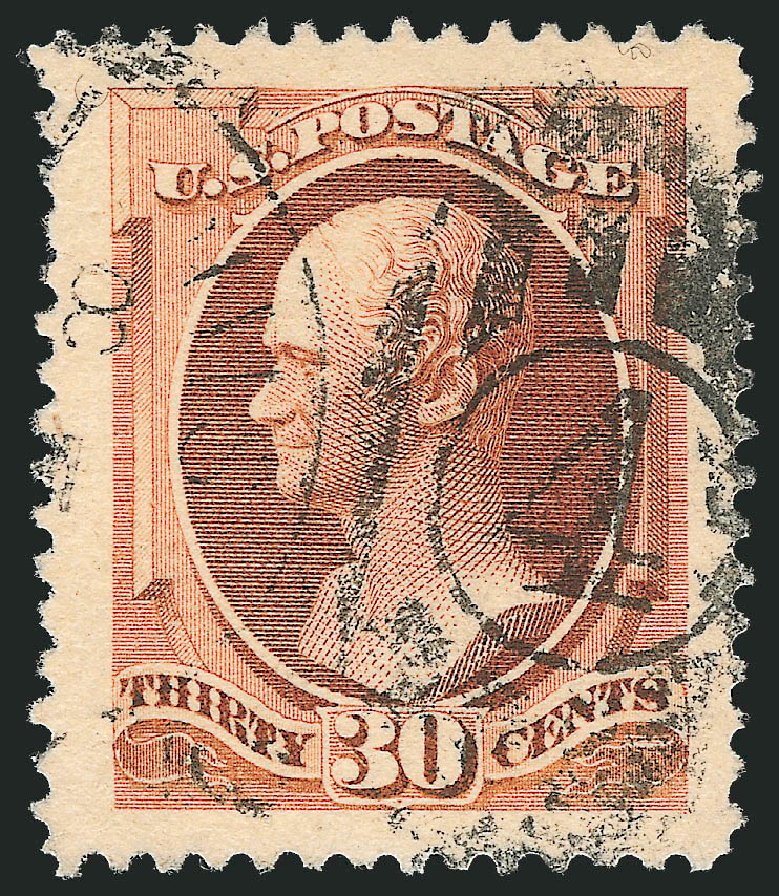 Value of US Stamp Scott Catalogue # 217 - 30c 1883 Hamilton. Robert Siegel Auction Galleries, Oct 2012, Sale 1032, Lot 3319