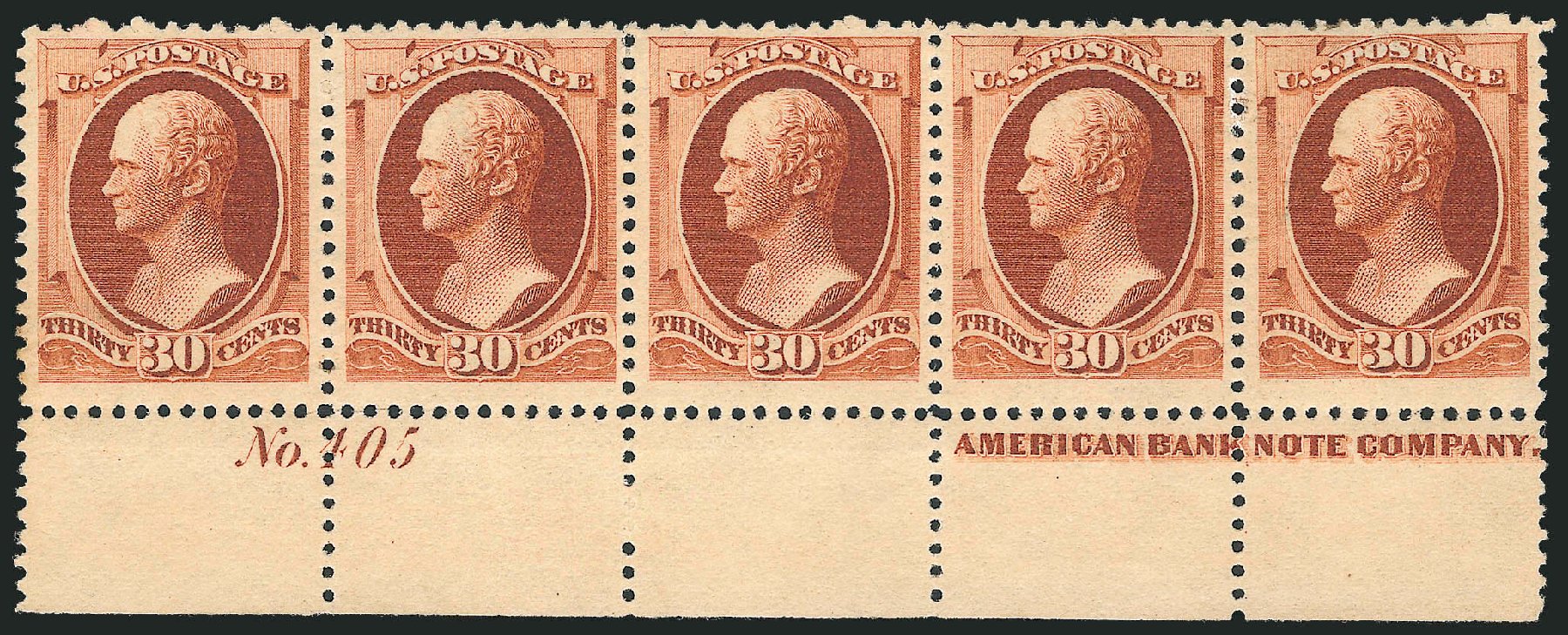 US Stamps Prices Scott 217: 30c 1883 Hamilton. Robert Siegel Auction Galleries, Dec 2012, Sale 1037, Lot 1770