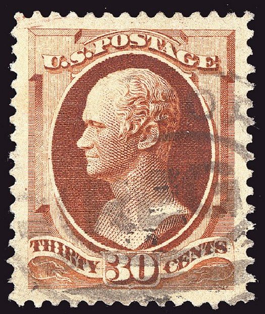 Value of US Stamp Scott Catalogue 217 - 1883 30c Hamilton. Spink Shreves Galleries, Jan 2014, Sale 146, Lot 291