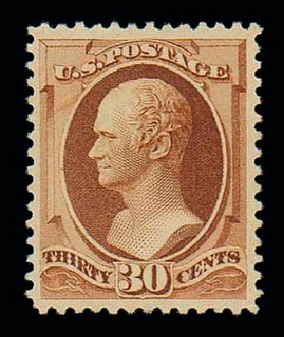 Costs of US Stamps Scott Cat. #217: 30c 1883 Hamilton. Matthew Bennett International, Dec 2007, Sale 325, Lot 1684