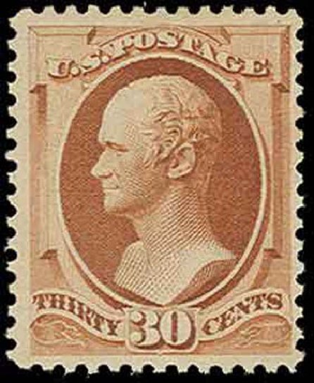 Value of US Stamp Scott Catalogue #217: 30c 1883 Hamilton. H.R. Harmer, Nov 2013, Sale 3004, Lot 1134
