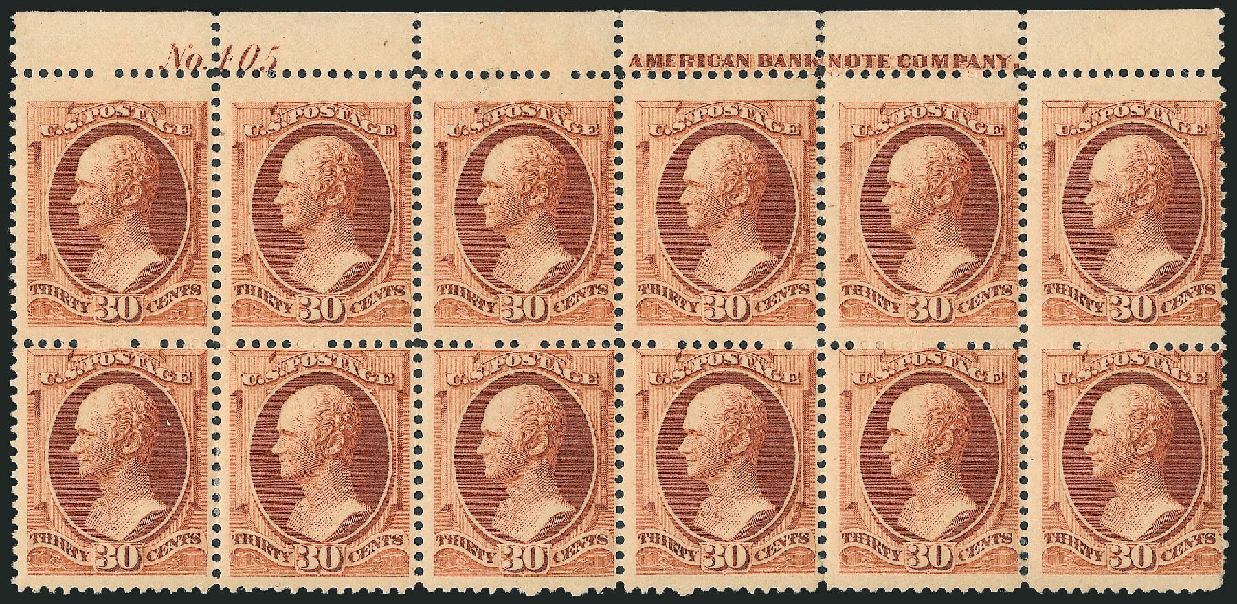 Cost of US Stamp Scott Cat. # 217 - 30c 1883 Hamilton. Robert Siegel Auction Galleries, Oct 2011, Sale 1014, Lot 1444