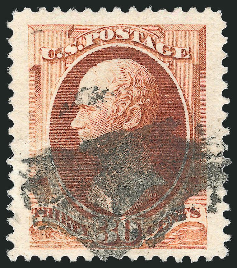 US Stamp Values Scott Catalogue # 217 - 1883 30c Hamilton. Robert Siegel Auction Galleries, Sep 2012, Sale 1027, Lot 104