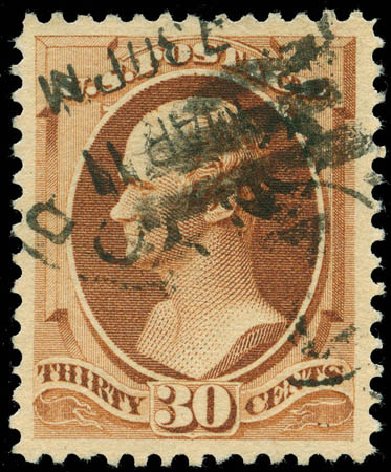 Values of US Stamps Scott #217: 1883 30c Hamilton. Matthew Bennett International, Jun 2008, Sale 328, Lot 715