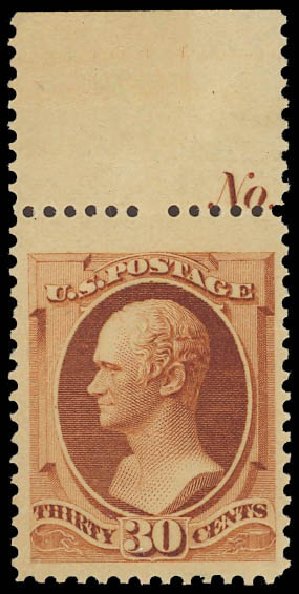 US Stamp Prices Scott Catalogue #217: 30c 1883 Hamilton. Daniel Kelleher Auctions, Jun 2012, Sale 630, Lot 1455