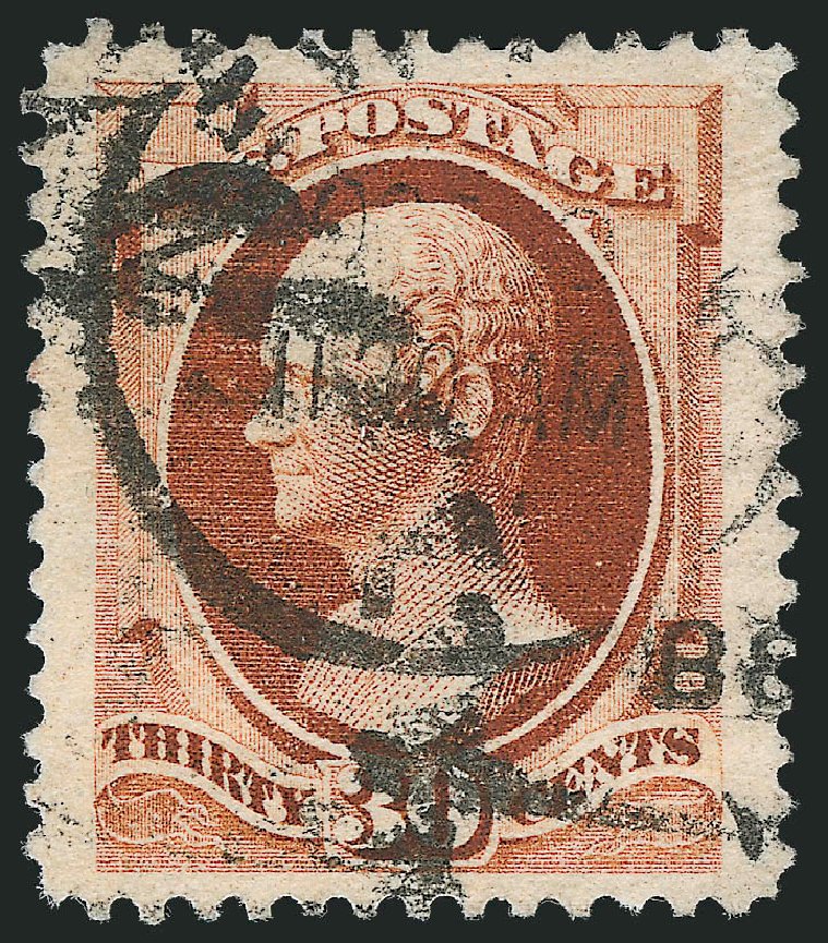 US Stamps Price Scott Catalog 217 - 1883 30c Hamilton. Robert Siegel Auction Galleries, Oct 2011, Sale 1014, Lot 1445
