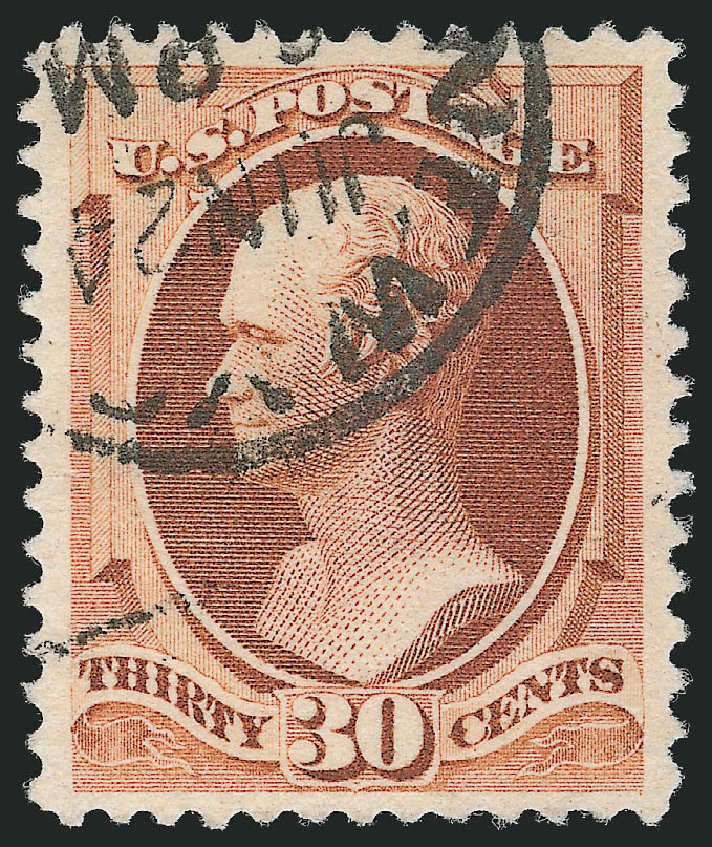 US Stamps Prices Scott Cat. #217: 1883 30c Hamilton. Robert Siegel Auction Galleries, Nov 2012, Sale 1034, Lot 192