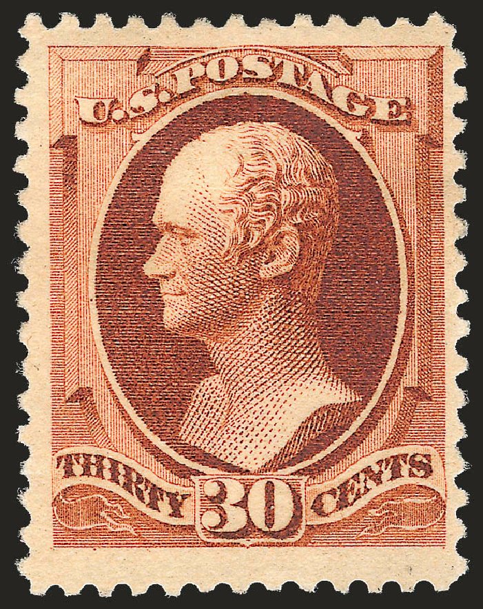 US Stamp Values Scott Catalogue 217: 30c 1883 Hamilton. Robert Siegel Auction Galleries, Jun 2009, Sale 975, Lot 1452