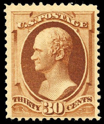 Price of US Stamps Scott Catalog #217 - 1883 30c Hamilton. Matthew Bennett International, Apr 2008, Sale 326, Lot 193