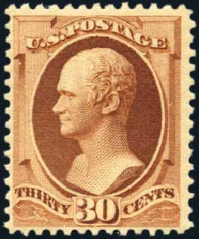 US Stamp Values Scott Catalogue # 217: 30c 1883 Hamilton. Harmer-Schau Auction Galleries, Mar 2011, Sale 89, Lot 213