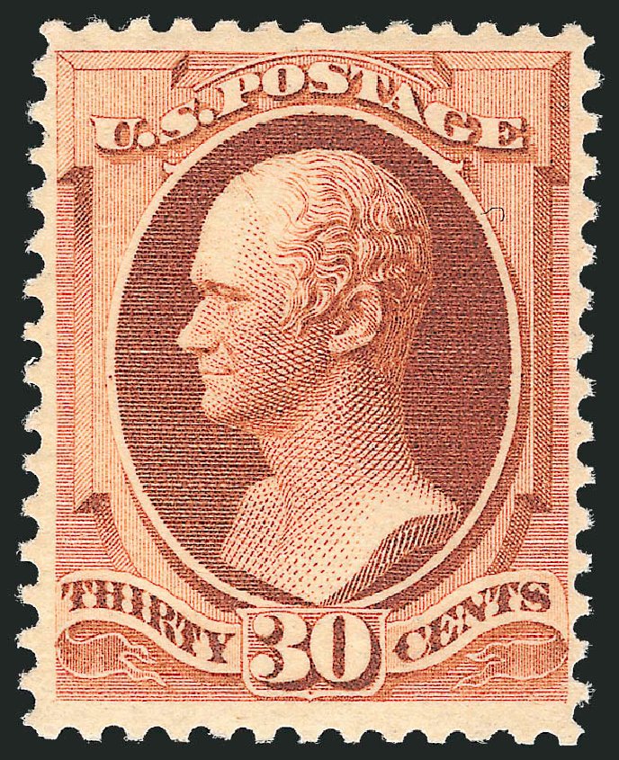 US Stamp Value Scott Catalogue 217: 30c 1883 Hamilton. Robert Siegel Auction Galleries, Oct 2011, Sale 1014, Lot 1443