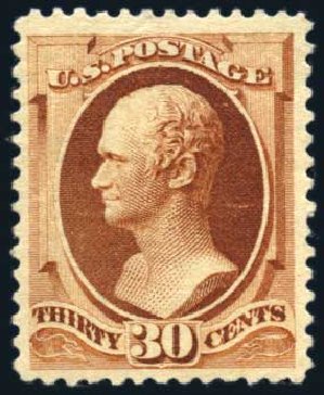 US Stamp Value Scott # 217 - 30c 1883 Hamilton. Harmer-Schau Auction Galleries, Jun 2008, Sale 78, Lot 1396