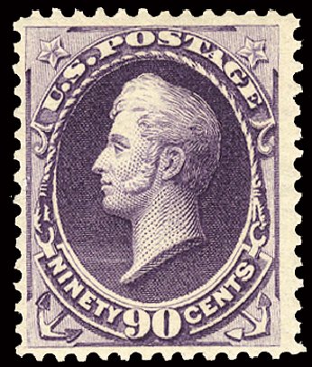 US Stamps Value Scott # 218: 1883 90c Perry. Cherrystone Auctions, Feb 2011, Sale 201102, Lot 67