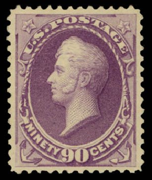 US Stamps Price Scott Cat. #218 - 90c 1883 Perry. Daniel Kelleher Auctions, May 2015, Sale 669, Lot 2697