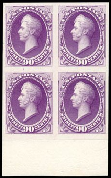 Values of US Stamps Scott Catalogue # 218: 1883 90c Perry. Schuyler J. Rumsey Philatelic Auctions, Apr 2015, Sale 60, Lot 2197