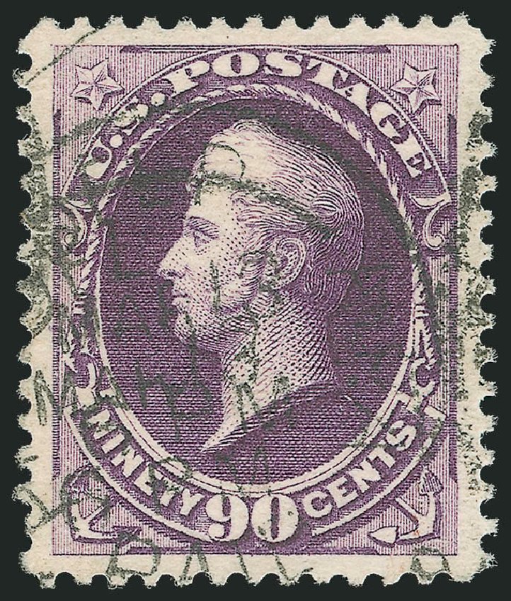 Cost of US Stamps Scott Catalog 218 - 1883 90c Perry. Robert Siegel Auction Galleries, Oct 2011, Sale 1014, Lot 1447