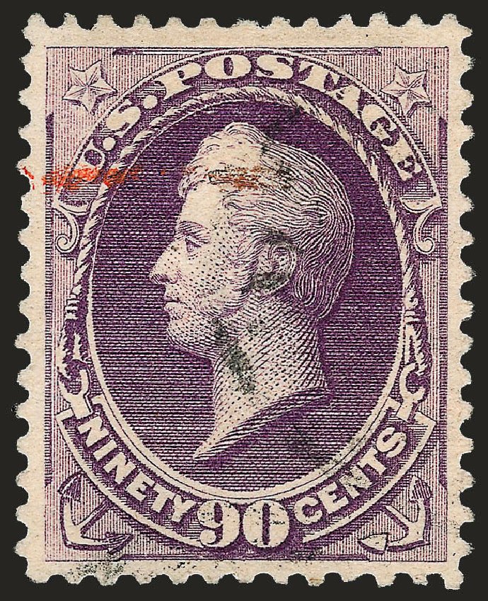 Value of US Stamps Scott Cat. # 218: 90c 1883 Perry. Robert Siegel Auction Galleries, Sep 2008, Sale 962, Lot 2477