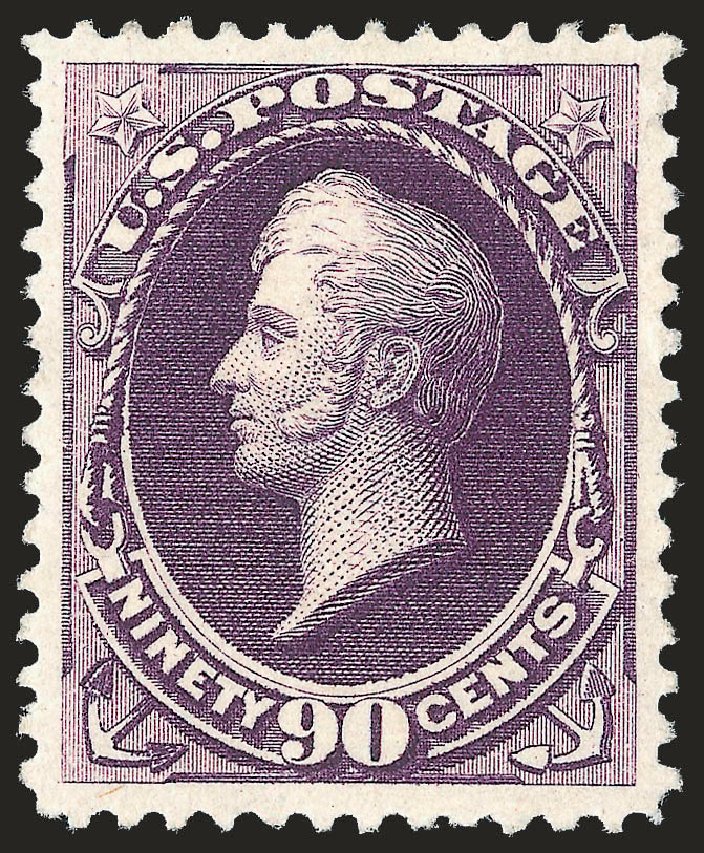 US Stamp Values Scott Catalogue # 218 - 1883 90c Perry. Robert Siegel Auction Galleries, Apr 2010, Sale 984, Lot 517