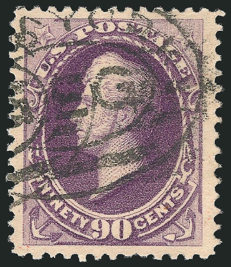 US Stamps Values Scott Catalogue # 218 - 90c 1883 Perry. Robert Siegel Auction Galleries, Oct 2010, Sale 997, Lot 5647
