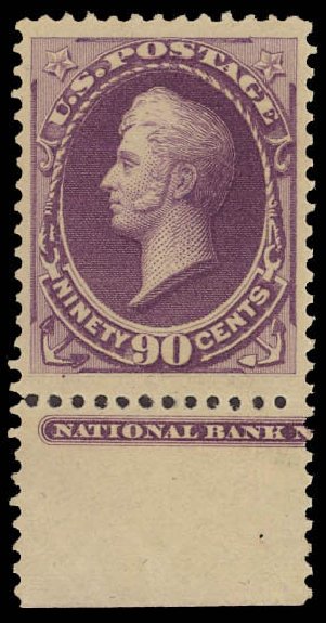Price of US Stamp Scott Catalogue #218 - 1883 90c Perry. Daniel Kelleher Auctions, Jun 2012, Sale 630, Lot 1458