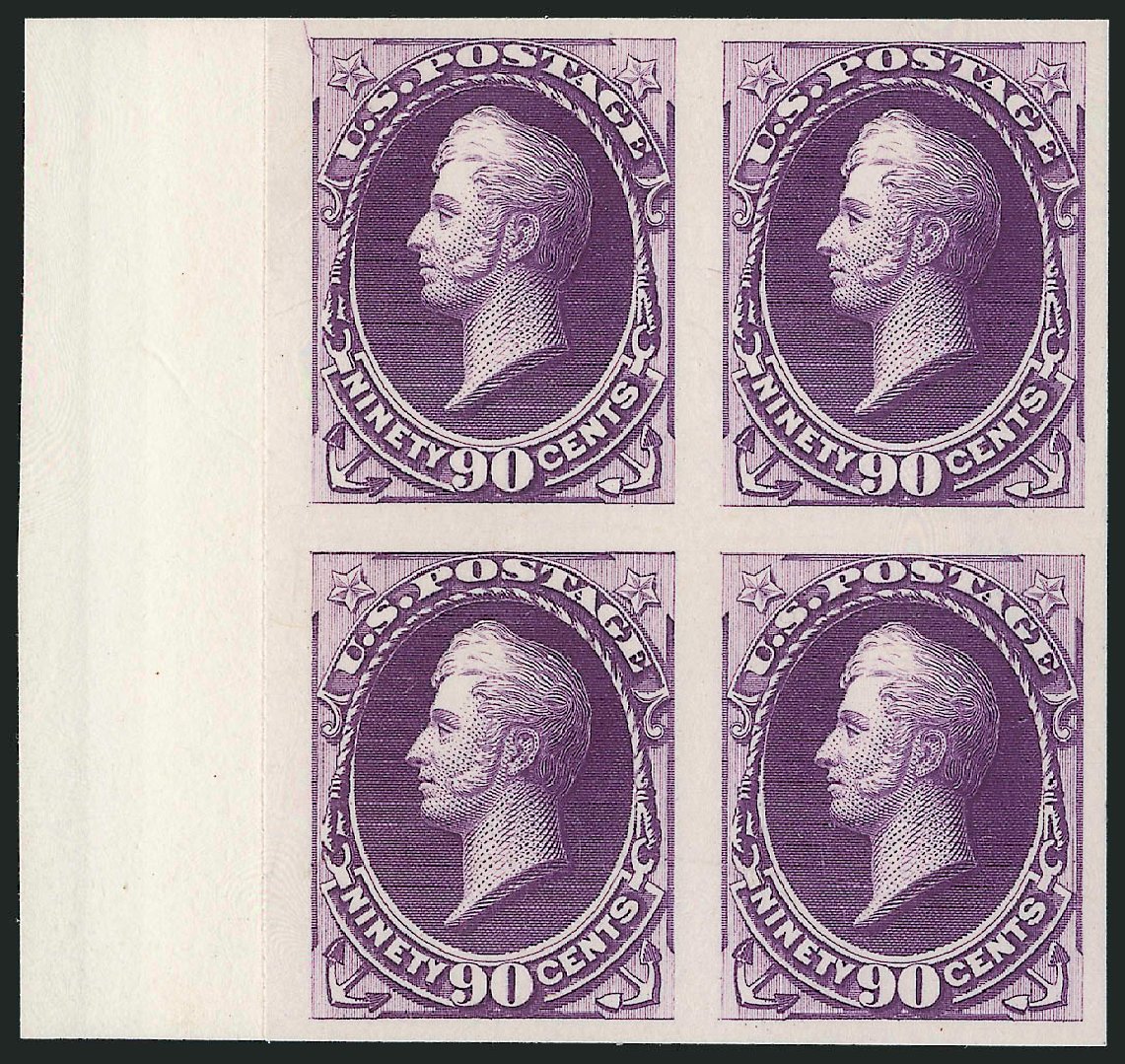 US Stamps Value Scott Catalogue 218 - 1883 90c Perry. Robert Siegel Auction Galleries, Oct 2010, Sale 997, Lot 5038