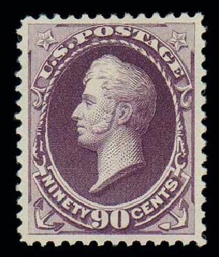 Cost of US Stamp Scott Catalog 218 - 1883 90c Perry. Matthew Bennett International, Dec 2007, Sale 324, Lot 1129