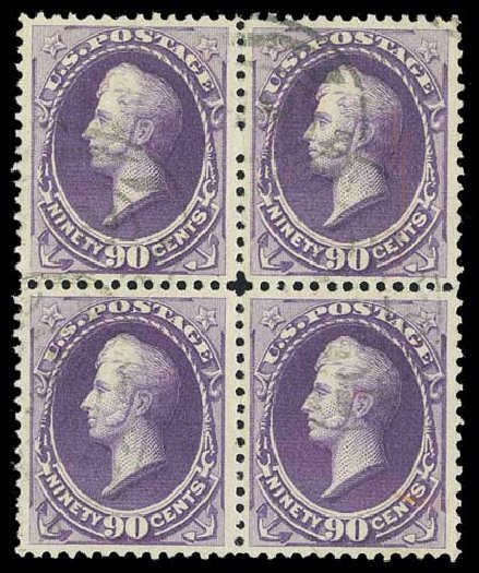 US Stamp Values Scott Catalog # 218: 90c 1883 Perry. Matthew Bennett International, Sep 2012, Sale 345, Lot 249