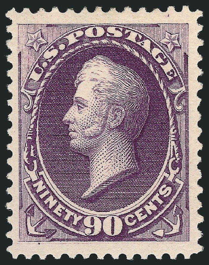 US Stamps Prices Scott Catalogue 218: 90c 1883 Perry. Robert Siegel Auction Galleries, Oct 2008, Sale 963, Lot 849