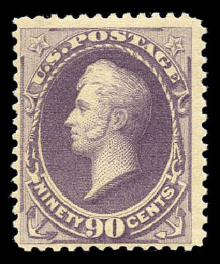 US Stamps Price Scott Cat. 218 - 90c 1883 Perry. Matthew Bennett International, Sep 2010, Sale 333, Lot 3610