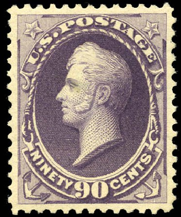 US Stamps Value Scott Cat. # 218 - 90c 1883 Perry. Matthew Bennett International, Sep 2011, Sale 338, Lot 1850