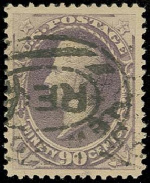 Value of US Stamp Scott Catalog #218 - 1883 90c Perry. H.R. Harmer, Oct 2014, Sale 3006, Lot 1240