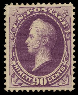 US Stamps Value Scott Catalog #218: 1883 90c Perry. Daniel Kelleher Auctions, Jun 2012, Sale 630, Lot 1460