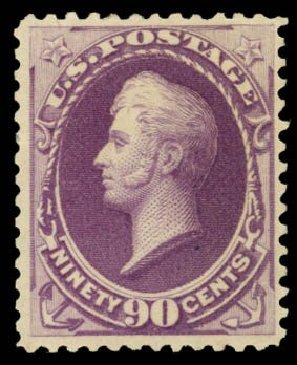 Prices of US Stamps Scott Catalogue #218 - 1883 90c Perry. Daniel Kelleher Auctions, Mar 2014, Sale 650, Lot 2590