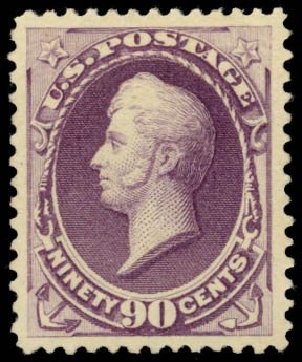 Price of US Stamps Scott 218 - 90c 1883 Perry. Daniel Kelleher Auctions, Sep 2014, Sale 655, Lot 300