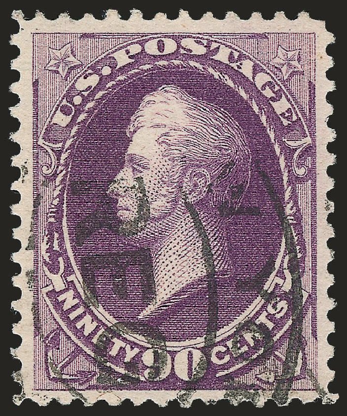 Price of US Stamp Scott Cat. 218 - 90c 1883 Perry. Robert Siegel Auction Galleries, Jun 2010, Sale 992, Lot 2270