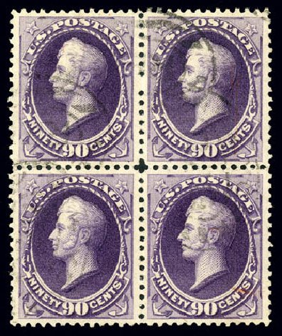 US Stamps Prices Scott Catalogue 218 - 90c 1883 Perry. Matthew Bennett International, Dec 2008, Sale 330, Lot 1681
