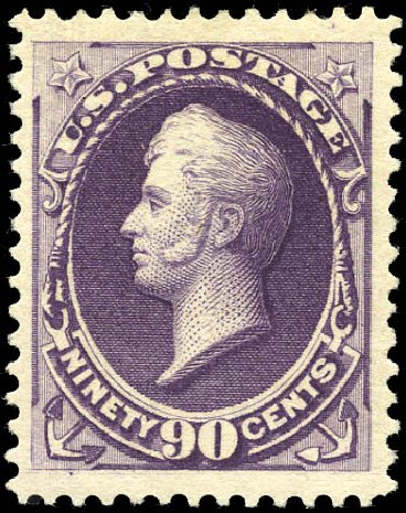 Cost of US Stamps Scott 218 - 90c 1883 Perry. Matthew Bennett International, Sep 2011, Sale 338, Lot 1851