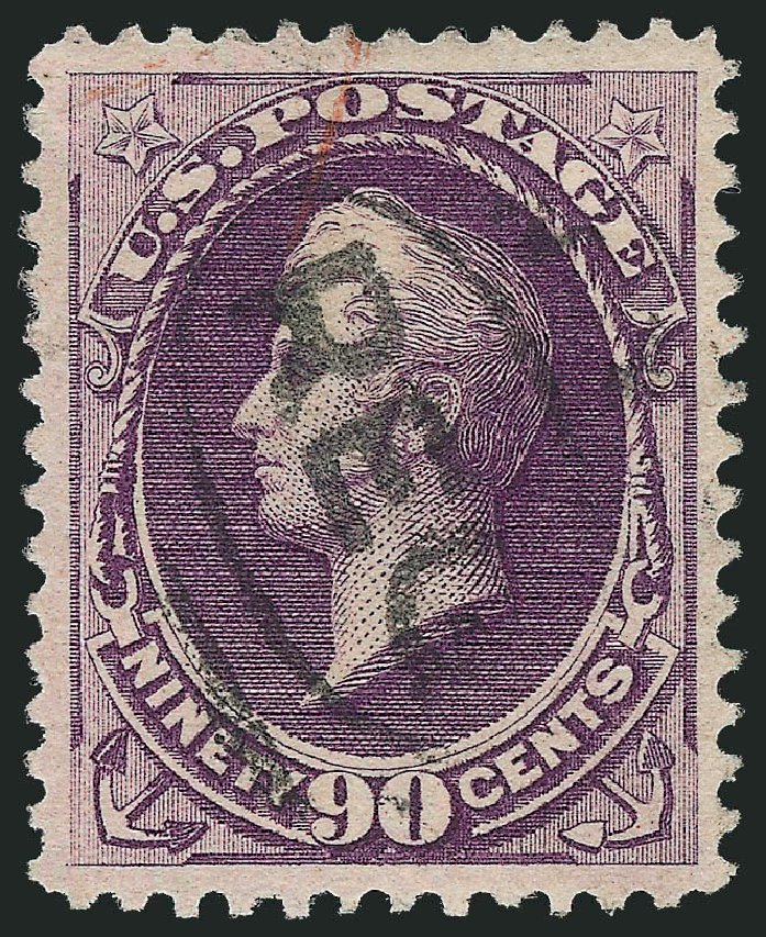 US Stamps Prices Scott 218 - 1883 90c Perry. Robert Siegel Auction Galleries, Mar 2012, Sale 1019, Lot 531