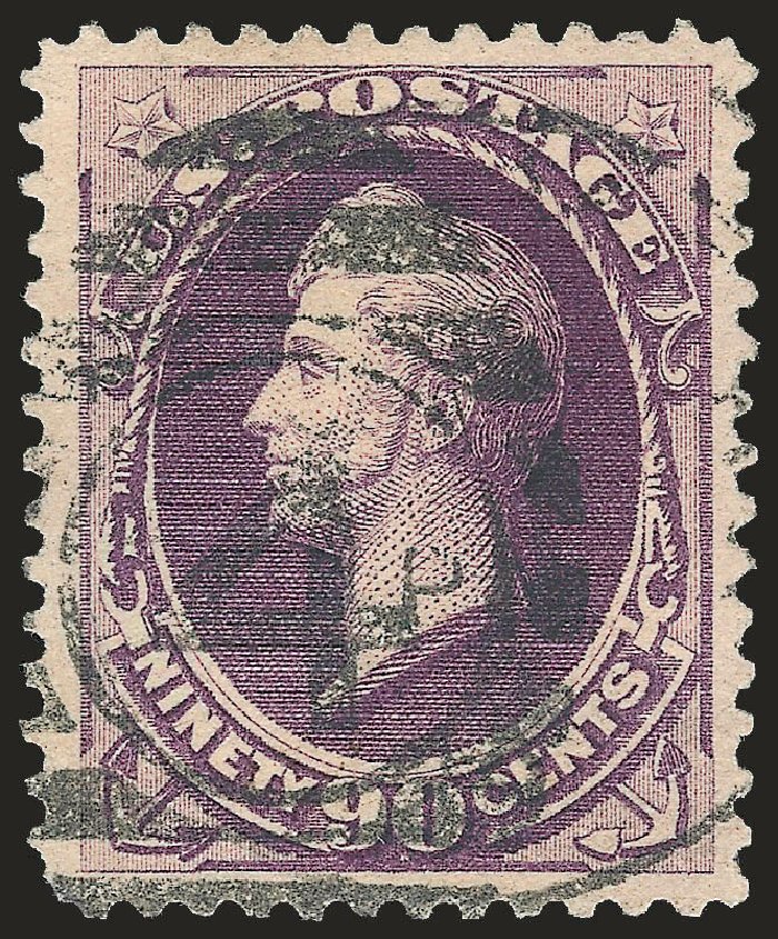 US Stamps Values Scott Catalogue # 218 - 1883 90c Perry. Robert Siegel Auction Galleries, Jun 2009, Sale 975, Lot 1454