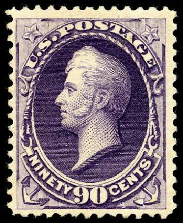 Values of US Stamp Scott Catalogue # 218: 1883 90c Perry. Matthew Bennett International, May 2008, Sale 327, Lot 215