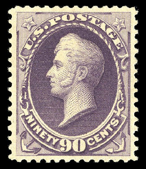 US Stamp Values Scott Catalogue #218 - 1883 90c Perry. Matthew Bennett International, Sep 2012, Sale 346, Lot 735