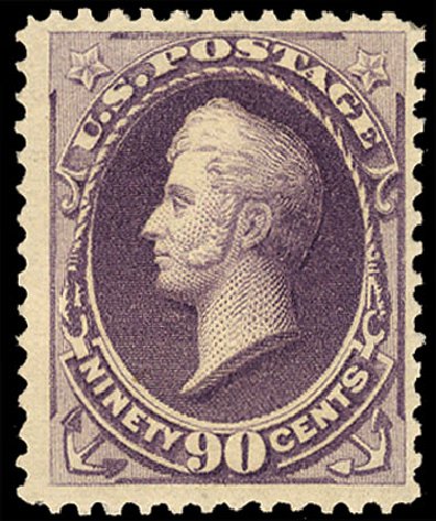 Cost of US Stamps Scott Catalogue # 218: 1883 90c Perry. Cherrystone Auctions, Jan 2009, Sale 200901, Lot 155