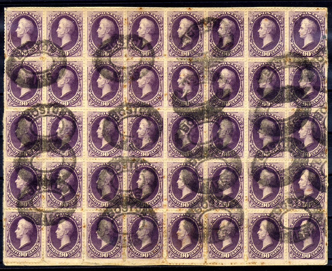 US Stamp Value Scott Cat. 218 - 1883 90c Perry. Cherrystone Auctions, Jan 2010, Sale 201001, Lot 115