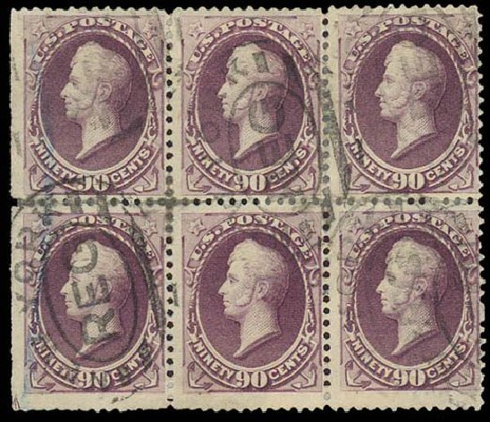 Cost of US Stamp Scott # 218 - 1883 90c Perry. Daniel Kelleher Auctions, Oct 2011, Sale 626, Lot 205