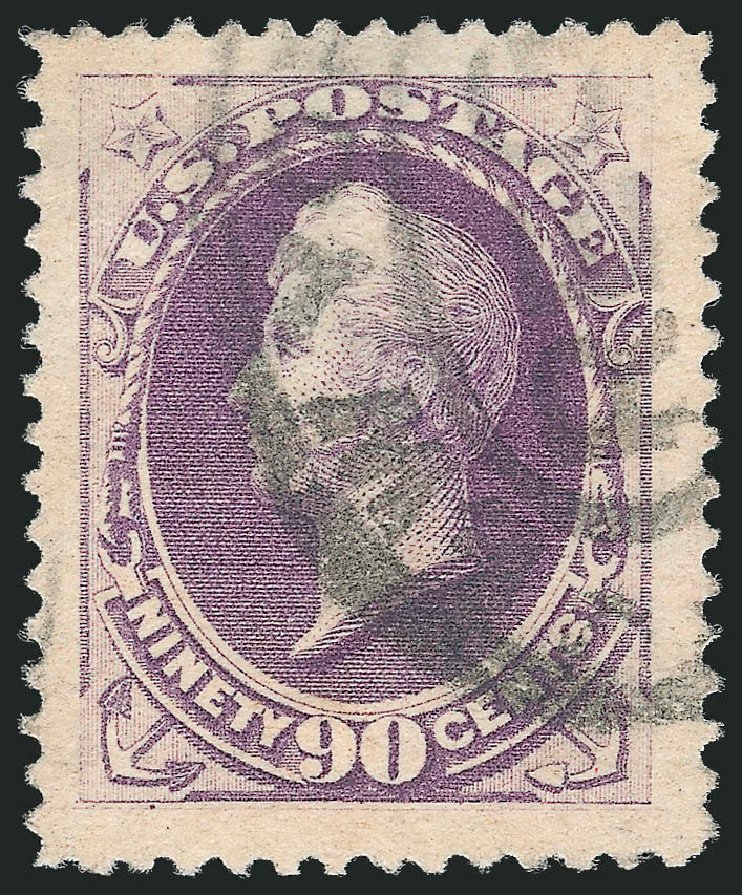 Value of US Stamp Scott Catalogue # 218 - 1883 90c Perry. Robert Siegel Auction Galleries, Sep 2012, Sale 1027, Lot 105