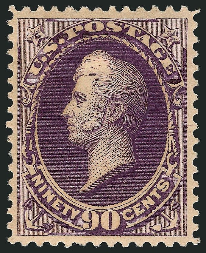 US Stamp Value Scott Catalogue #218: 90c 1883 Perry. Robert Siegel Auction Galleries, May 2013, Sale 1044, Lot 175