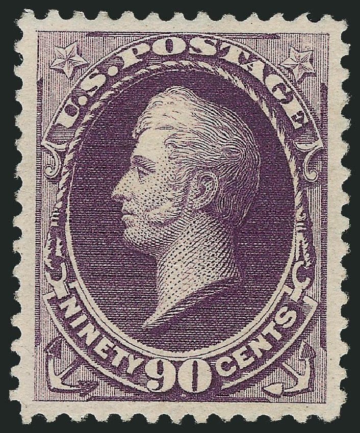 Costs of US Stamp Scott Catalogue # 218 - 90c 1883 Perry. Robert Siegel Auction Galleries, Nov 2013, Sale 1057, Lot 805