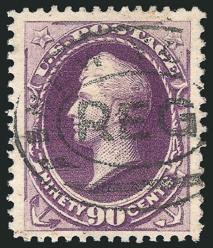 US Stamps Values Scott Catalogue #218: 90c 1883 Perry. Robert Siegel Auction Galleries, Sep 2014, Sale 1078, Lot 335