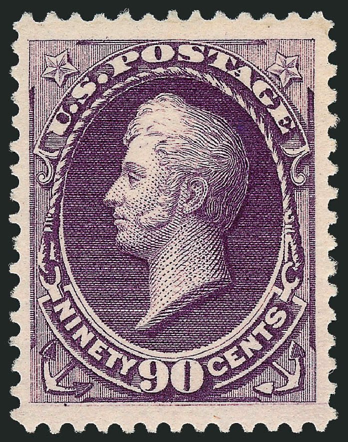 US Stamps Values Scott Catalog 218: 1883 90c Perry. Robert Siegel Auction Galleries, Sep 2008, Sale 962, Lot 2475