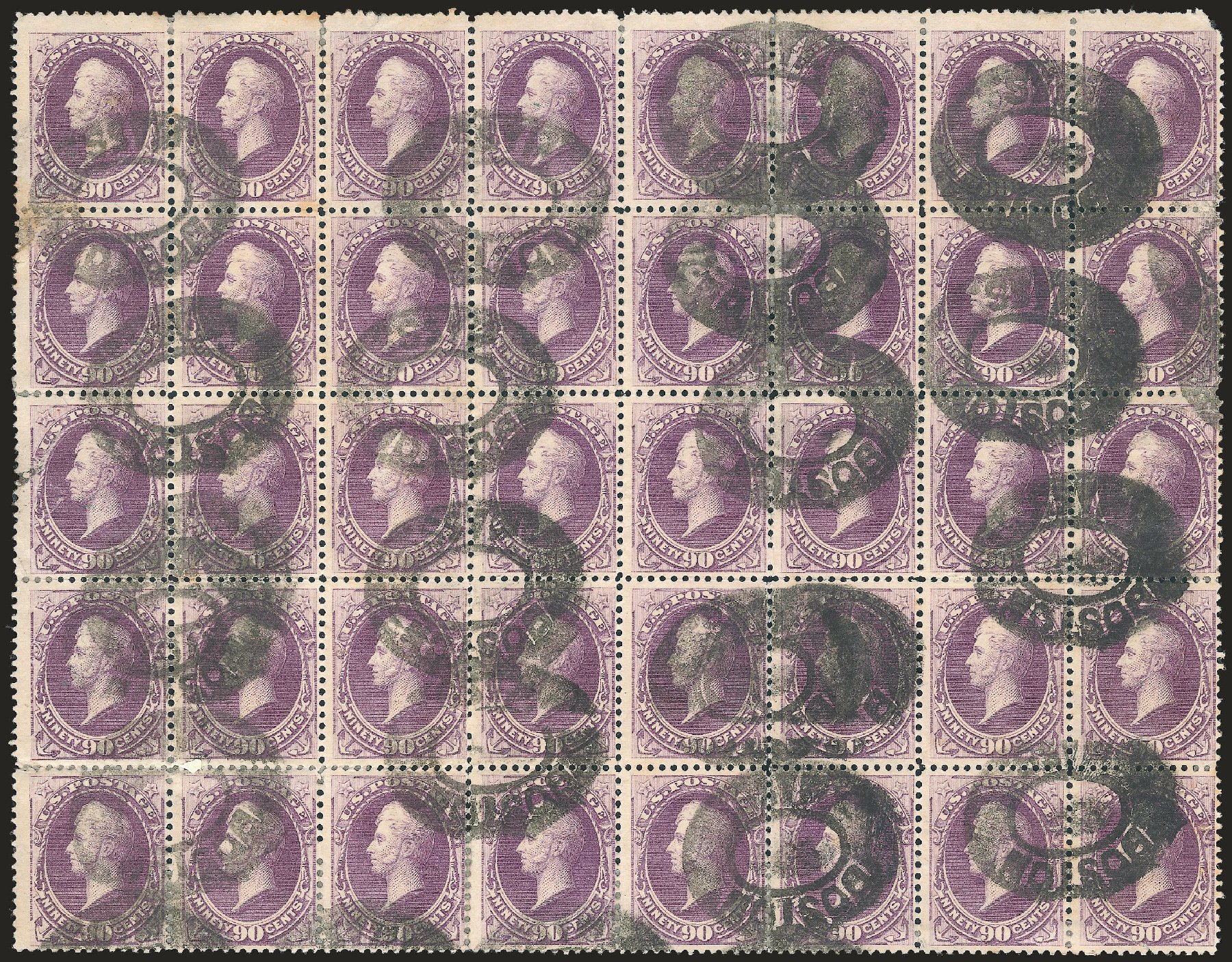 Values of US Stamps Scott Catalogue 218: 1883 90c Perry. Robert Siegel Auction Galleries, Jun 2009, Sale 975, Lot 1455